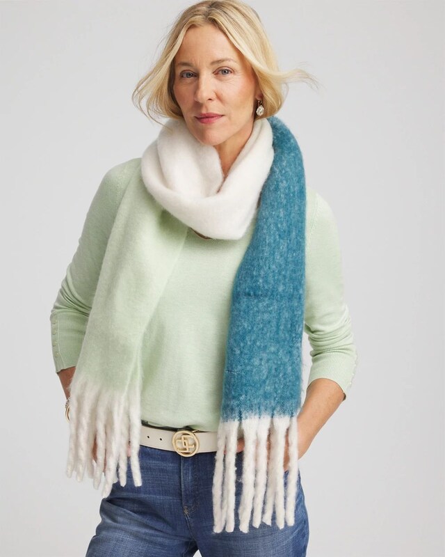 Cozy Ombre Oblong Scarf - image 4